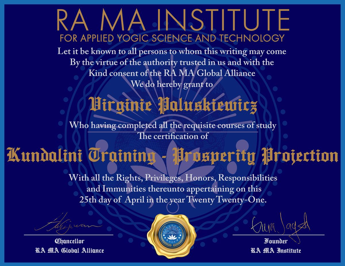 Certificat Prosperity Projection